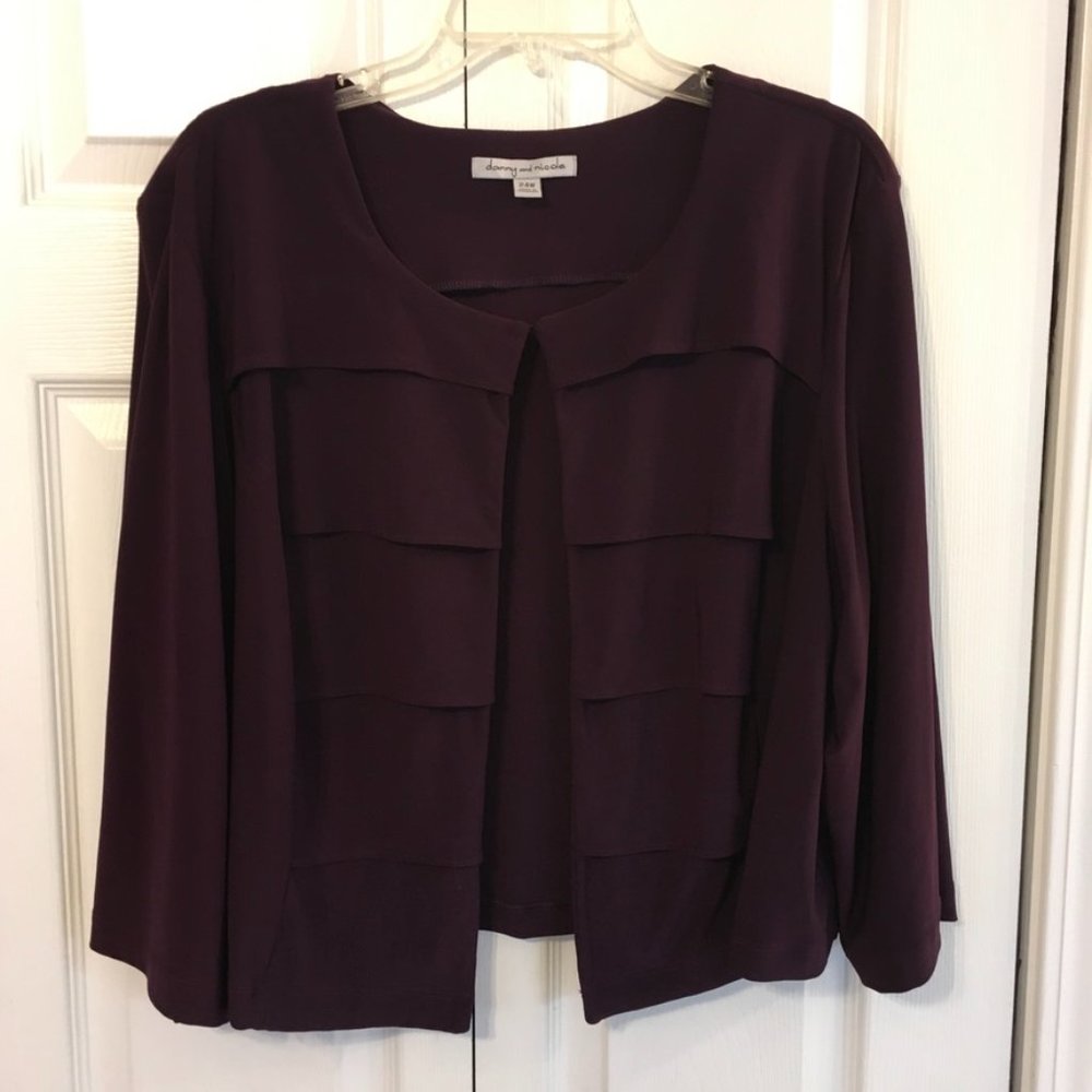 Danny And Nicole Ruffle Front Jacket
